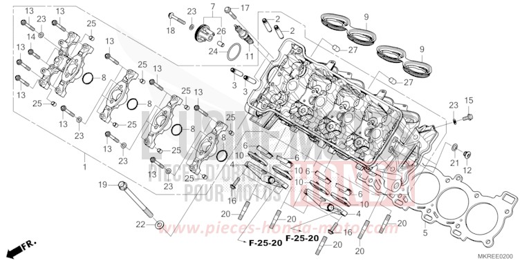 CULASSE de CBR1000RR SP SP1 SP2 MAT PEARL MORION BLACK (NHC33) 2024